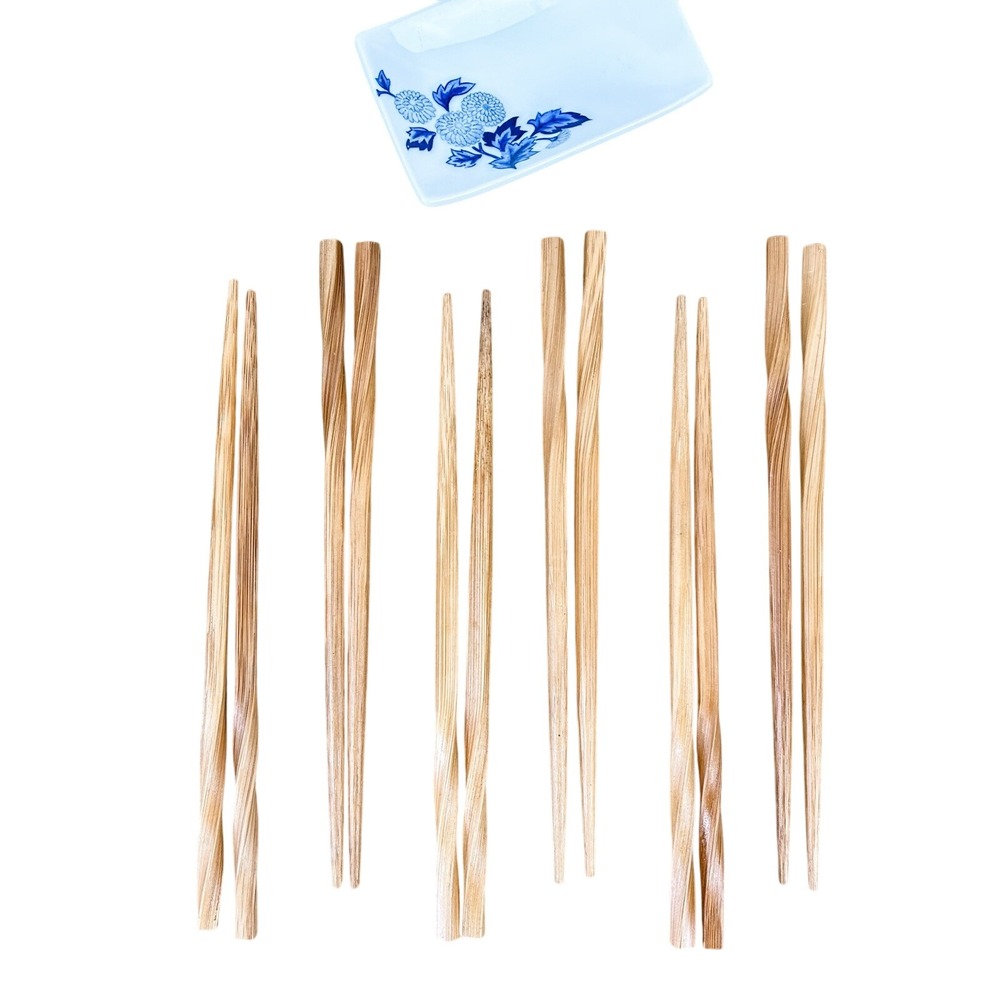 10 Pairs Bamboo Chopstick 8.25" Reusable Classic Bamboo Chopstick Minimalist Set